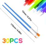 UPINS 30 Pcs Paint Brushes, Small Brush Bulk for Detail Painting