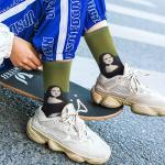 WeciBor Men's Colorful Funny Famous Art Cotton Crew Socks, 12 Pack Multicolor Oil Painting, Size 10-13