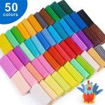 CiaraQ Polymer Clay Starter kit, Oven Bake Modeling Clay with Sculpting Tools, 50 Colors, 0.88oz/Block, 3.46 lbs