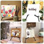AROIC 6 pack 14'' Tabletop Easels, Black Steel Table Top Easels for Display, Adjustable Portable Table Top Easel for Paintings, Signs, Posters,Frame Pictures(with 6 Bags)