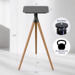 VIVO Easel Studio Projector Stand with Full Tray Articulation, Tripod Base, Dark Walnut, STAND-VP02D