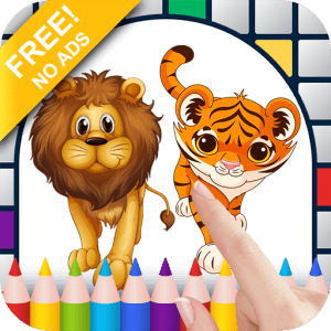 Big Cats Pixel Art Color by Number Game - FREE No Ads Pixel Art Puzzle - Coloring Book Pages - Happy, Creative & Relaxing - Paint & Crayon Palette - Create Color Art - Share Creations with Friends!
