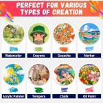 FIXSMITH Stretched Canvas for Painting, 5"x7", 8"x10", 11"x14", Pack of 3, Pre-Primed Canvases Wood Framed, Blank White Painting Canvas Boards for Acrylic, Oil and Gouache Painting