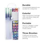 Watercolor Paint set – 42 Assorted Colors with 3 Brushes – Perfect Foldable Watercolor Field Sketch Set for Outdoor Painting –Travel Pocket Watercolor Kit