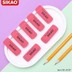 Sikao Pink Erasers 12 Pack Pencil Erasers for Kids, Pink Bevel Eraser Latex Free, Rubber Erasers Bulk, Art Eraser for Drawing, Classroom Essentials for Students Teachers, Office School Supplies