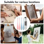 Rvtzx 46pcs Art Blending Stump Sketch Drawing Tools, Double Headed Drawing Art Blender Pencil Sketch Scraper Tools with Sponge Head Washable Sketch Rubbing Sponge for Blending Lightening and Highlight