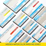 MEEDEN Watercolor Paper Block, 100% Cotton Watercolor Paper Pad of 20 Sheets, 140lb/300gsm, Acid-Free Art Paper for Watercolor, Gouache, Ink and More, 10" x 7" Cold Press