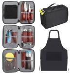 42 Pcs Pottery Tools Pottery Sculpting Tool, Potterys Kit, Clay Sculpting Tools, Ceramics Tool Set with Carrying Case Bag and Apron, for Potterys Wheel, DIY Arts and Crafts