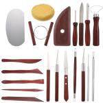 42 Pcs Pottery Tools Pottery Sculpting Tool, Potterys Kit, Clay Sculpting Tools, Ceramics Tool Set with Carrying Case Bag and Apron, for Potterys Wheel, DIY Arts and Crafts