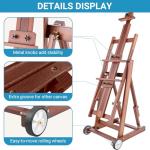 Somime H-Frame Studio Easel, Adjustable Beechwood Artist Painting Easel, Large Floor Easel Stand for Adults and Professional Artists, Holding Canvas up to 78Inches, Walnut