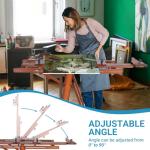Somime H-Frame Studio Easel, Adjustable Beechwood Artist Painting Easel, Large Floor Easel Stand for Adults and Professional Artists, Holding Canvas up to 78Inches, Walnut
