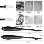 43 Pcs Blending Stumps for Drawing Tortillions Blending Sticks Paper Art Blenders Sketch Drawing Tools with Wipe Scrapers Rub Sponge Kneaded Eraser for Charcoal Sketching Shading