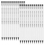 M&G BLACKOO Series 2B Wood-Cased Pencils, 24-Pack Pre-Sharpened with Top Erasers, Bulk Black Pencils for School, Teachers, Writing, Drawing and Sketching (White)