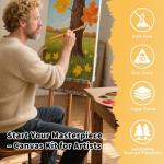 10 Pack 9x12 Stretched Canvas for Painting – 100% Cotton, Triple Primed & Acid-Free for Acrylics, Oils, Gouache & Tempera – Deep 5/8” Profile Artist Canvas for Beginners & Students