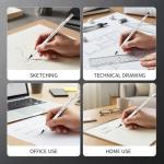 M&G BLACKOO Series 2B Wood-Cased Pencils, 24-Pack Pre-Sharpened with Top Erasers, Bulk Black Pencils for School, Teachers, Writing, Drawing and Sketching (White)