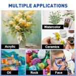 ESRICH 10PCS Paint Brushes,Paint Brush for Acrylic Painting,Acrylic Paint Brush Set for Oil Watercolor,Body Face Rock Canvas, Small Paint Brushes for Kids Adult Drawing