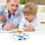 10Pcs Paint Brushes Kids Paintbrushes Bulk Nylon Hair Artists Acrylics Paint Brush with Handle for Oil Watercolors, Face Nail Arts, Miniature Detailing Painting, Blue