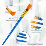 10Pcs Paint Brushes Kids Paintbrushes Bulk Nylon Hair Artists Acrylics Paint Brush with Handle for Oil Watercolors, Face Nail Arts, Miniature Detailing Painting, Blue