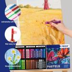 PABLUE Oil Pastels 48 Colors, Soft Oil Pastel Crayons for Drawing Blending,Layering, Shading,Art Supplies for Artists, Beginners, Students, Teachers