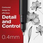 Sharpie Felt Tip Pens, Fine Point (0.4mm), Felt Tip Markers, Black, 12 Count - Journaling, Art, Drawing, Teacher, Back to School