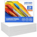 FIXSMITH Canvas Boards for Painting 9x12 Inch, Super Value 24 Pack Paint Canvases, White Blank Canvas Panels, 100% Cotton Primed Canvas for Painting, Painting Art Supplies