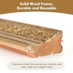 FOLKOR Wood Frame for 16x20 Canvas Paintings, Finished 16x20 Vinatge Gold Frame for Oil Painting Art Prints Landscape Portrait Wall Decor, No Back & Cover (Gold)