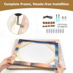 FOLKOR Wood Frame for 16x20 Canvas Paintings, Finished 16x20 Vinatge Gold Frame for Oil Painting Art Prints Landscape Portrait Wall Decor, No Back & Cover (Gold)