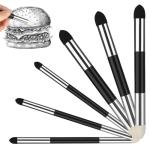 6 Pcs Blending Sponge Pen,2 Sizes Double-Headed Pastel Blending Stump Pencil,Washable Sketch Sponge Brush for Artist Professional Drawing Blending Lightening and Highlight