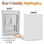 24 Pack Canvases for Painting with 4"x4", 5"x7", 8"x10", 9"x12", 11"x14", 12"x16", Round Canvas with 12"x12", 8"x8", 3 of Each, Painting Canvas for Oil & Acrylic Paint.