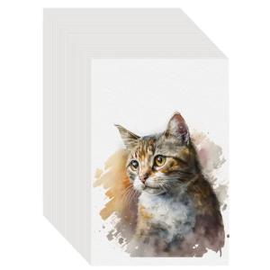 100PCS 4x6 Watercolor Paper Bulk, 140lb/300g Cold Press Thick Water Color Paper Pad for Kid Child Adult, White Art Paper for Drawing Painting Markers Gouache, Textured Cotton Paper Sheets