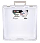 ArtBin 6899AZ Super Satchel Double Deep with Lift-Out Tray Storage Container, Portable Arts & Crafts Organizer with Removable Dividers, Clear