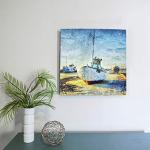 PHOENIX Painting Canvas Panels 8x8 Inch, 24 Bulk Pack - 8 Oz Triple Primed 100% Cotton Acid Free Square Canvas Boards for Painting, White Blank Flat Canvas Boards for Acrylic, Oil Paints