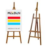 MEEDEN Painting Wooden Art Easel: Solid Beechwood Display Easel Stand Hold Canvas up to 43'' - Adjustable Easel from 57''-76" for Adults Student Studio Gallery - Walnut