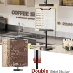 DTK Tabletop Easel,Height Adjustable Easel Stand for Picture Frame up to 24.8"H,Poster Stand,Art Display Easel for Signs,Art or Picture,Metal Sign Stand for Home,Events or Shop,Table top Easel(Black)