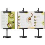 DTK Tabletop Easel,Height Adjustable Easel Stand for Picture Frame up to 24.8"H,Poster Stand,Art Display Easel for Signs,Art or Picture,Metal Sign Stand for Home,Events or Shop,Table top Easel(Black)