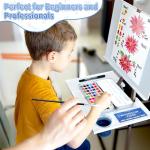 GOTIDEAL Watercolor Paint Set, 50 Vivid Colors with Metal Portable Carrying Case, Perfect Travel Water Colors Paint Adult Set for Artists,Beginners,Professionals