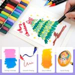 Artecho Acrylic Paint Markers 48 Colors, Acrylic Paint Pens with Brush Tip and Fine Tip for Stone, Rock Painting, Paper, Pumpkin, Wood, Egg, Canvas, Ceramic, Fabric, leather, Glass, DIY Crafts