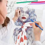 finenolo 48 Pack Colored Pencils for Adult Coloring Books, Soft Core, Art Drawing Pencils for Artists Kids Beginners, Coloring Pencils Set with Sharpener for Coloring, Sketching, Painting