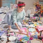 ARTEZA Hexagonal Stretched Canvas, 6 Inch Side, Pack of 9, Blank White Canvas Boards for Acrylic, Oil and Gouache Painting