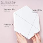 ARTEZA Hexagonal Stretched Canvas, 6 Inch Side, Pack of 9, Blank White Canvas Boards for Acrylic, Oil and Gouache Painting
