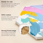 ARTEZA Hexagonal Stretched Canvas, 6 Inch Side, Pack of 9, Blank White Canvas Boards for Acrylic, Oil and Gouache Painting