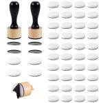 50 Packs Mini Ink Blending Tool Set, 2 Mini Applicator Tools 4pcs Replacement Stickers and 44 Replacement Foam Pads for Scrapbooking Painting Drawing Art SuppliesInk Tools and More HRJZF