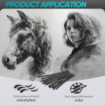 CongGongGo 50 Pcs Willow Charcoal Sticks, Willow Charcoal,Mixed Sizes: 4-5mm, 5-7mm,Professional Soft Black Drawing Charcoal for Sketching & Art