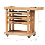 MEEDEN Art Supplies Storage Cart: 5-Tier Solid Beech Wood Utility Rolling Cart with 3 Drawers - Craft Orgnizer on 4 Wheels