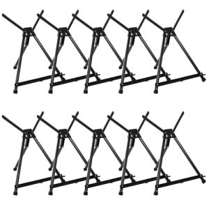 MEEDEN 10-Piece Artist Tabletop Display Easel, Aluminum Tripod Easel,Collapsible Folding Frame Easel,Portable Lightweight Table Top Easel,Hold Canvas Up to 22X24inches.