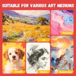 Simetufy 48 Pack 8 x 10 inch Canvas Boards for Painting Canvas Panels - Gesso Primed Acid-Free 100% Cotton for Acrylics Oil Watercolor Tempera Paints