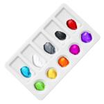U.S. Art Supply 10-Well Plastic Rectangular Artist Painting Palette - Paint Color Mixing Tray - Art Students, Classroom, Craft Projects, Fun Parties, Events - Brush Mix Acrylic, Oil, Watercolor