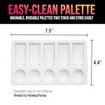 U.S. Art Supply 10-Well Plastic Rectangular Artist Painting Palette - Paint Color Mixing Tray - Art Students, Classroom, Craft Projects, Fun Parties, Events - Brush Mix Acrylic, Oil, Watercolor