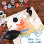 42 Packs Mini Ink Blending Tool Set, Include 2 Pcs Round Alcohol Ink Mini Applicator Tools and 40 Pcs Replacement Foam Pads for Drawing Distressing Blending