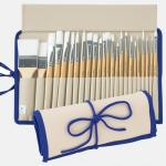 CONDA Paint Brushes Set of 24 Different Shapes Professional Painting Brushes for Oil, Acrylic Canvas and Watercolor Painting (White)